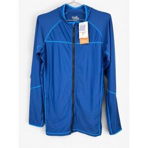 NWT UV Skinz UPF 50+ Sunwear Jacket Womens S Blue Full Zip Rash Guard